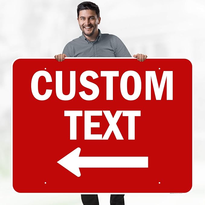 Custom Arrow, Custom Directional Sign, Left Arrow, 36x48 Inches, Rust Free - Image 2