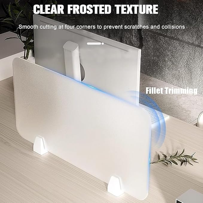 RCJCQSR Acrylic Frosted Privacy Free Standing Screen, Visual Distractions - Image 2