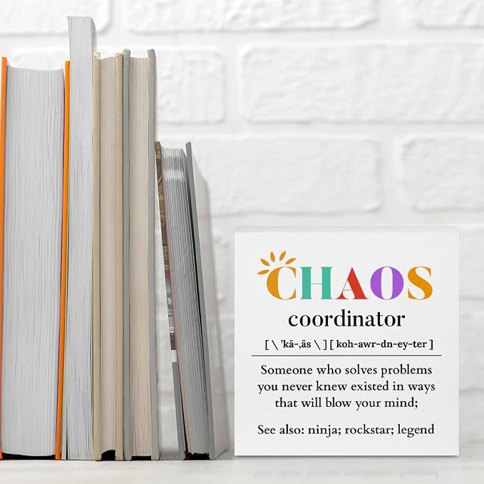 Chaos Coordinator Wood Box Sign, Chaos Coordinator Gifts, Thank You Gifts - Image 3