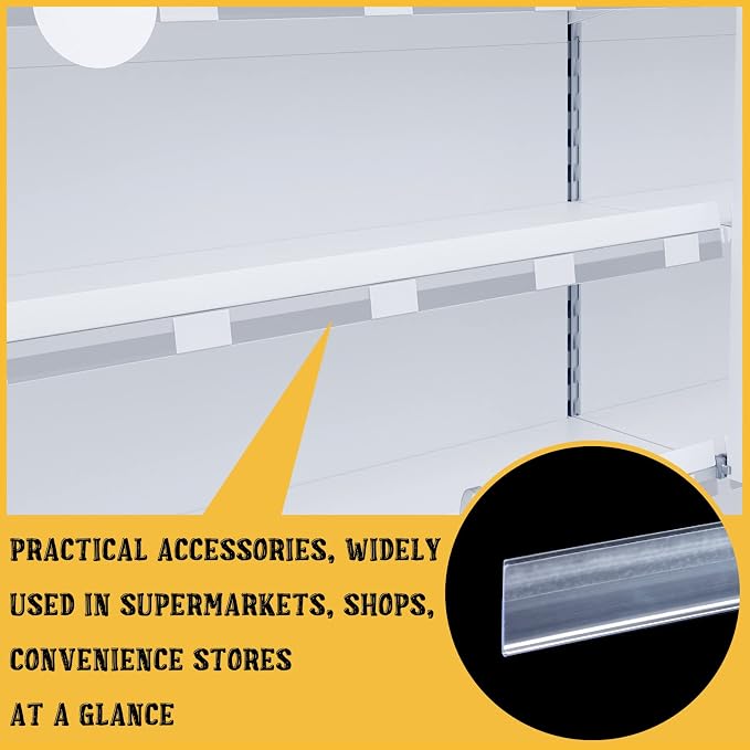 Fainne 100 Pcs Shelf Label Strips 1.5''H x 48 L Self Adhesive Shelf Label - Image 5