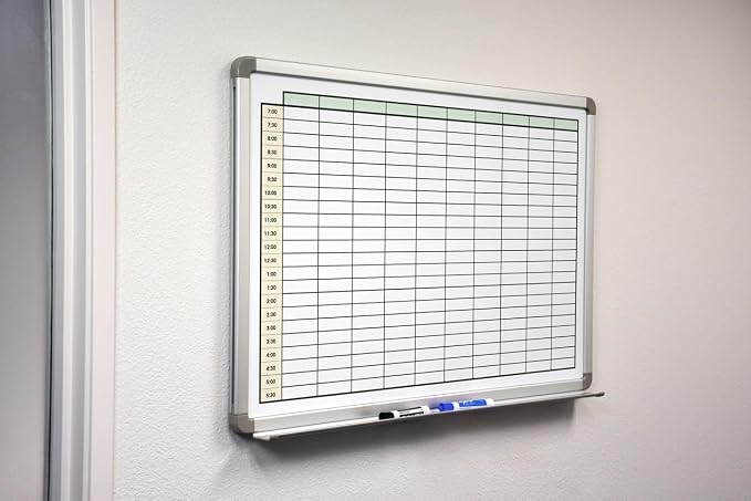 30 Minute Schedule with Color Whiteboard 60" x 40" - Image 2
