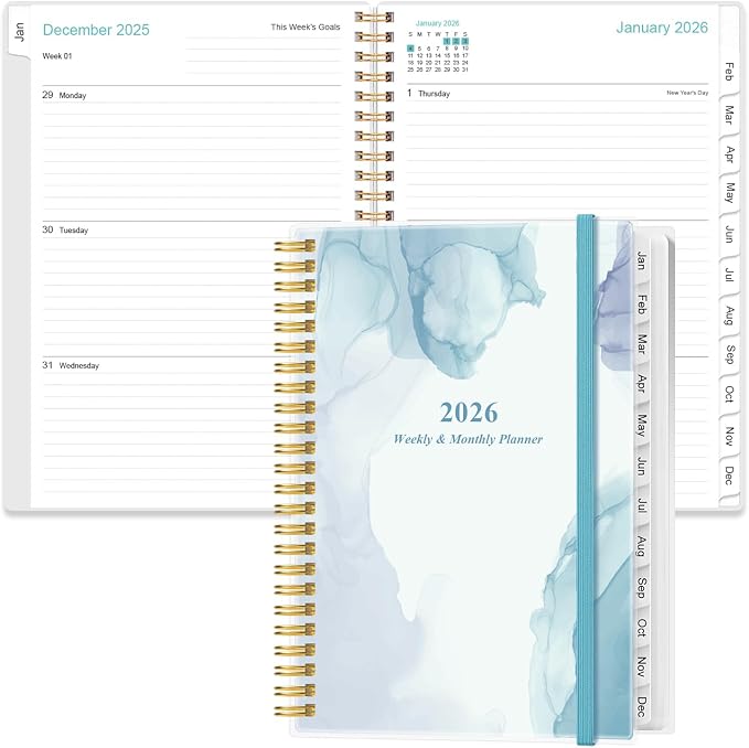 2026 Planner - Planner 2026 from January 2026 - December 2026, Weekly & Monthly by Heveboik