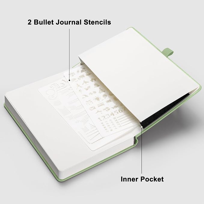 RETTACY Bullet Dotted Journal Notebook, 320 Numbered Pages, A5 Medium Size - Image 7