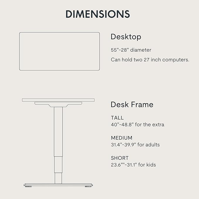 FLEXISPOT E6 3-Stage Dual Motor Electric Standing Desk 55 x 28 Sit Stand Up Desk - Image 6