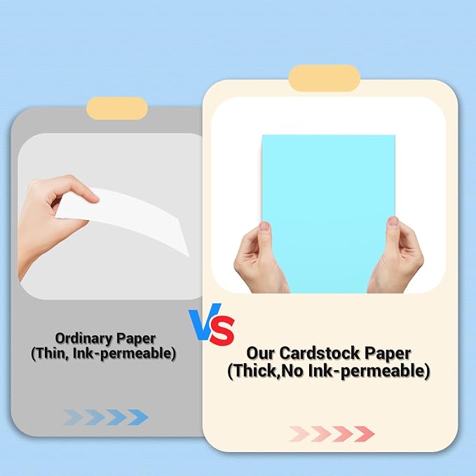 Cardstock 8.5 x 11, Thick Printer Paper 75 lb/200 gsm, 40 Sheets Card Stock Blue - Image 4