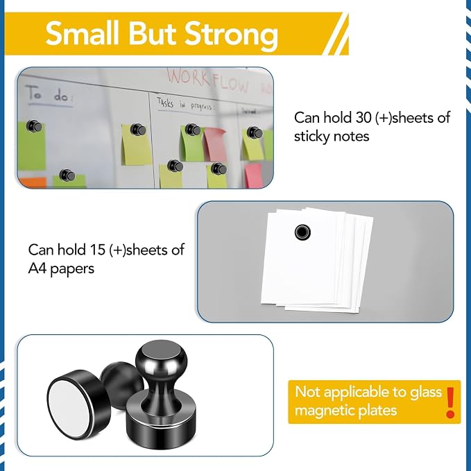 LOVIMAG Fridge Magnets 50Pcs Refrigerator Whiteboard Small Strong Magnet - Image 4