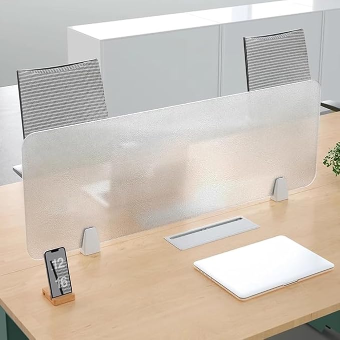 RCJCQSR Acrylic Frosted Privacy Free Standing Screen, Visual Distractions by RCJCQSR
