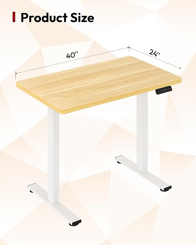 SANODESK Electric Standing Desk 48 x 24 Inches Whole-Piece Desktop Height - Image 2
