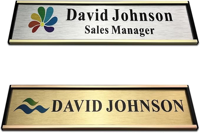 SINKAA Personalized Name Plate for Door or Wall, 2 x 8 inch Custom Office - Image 2