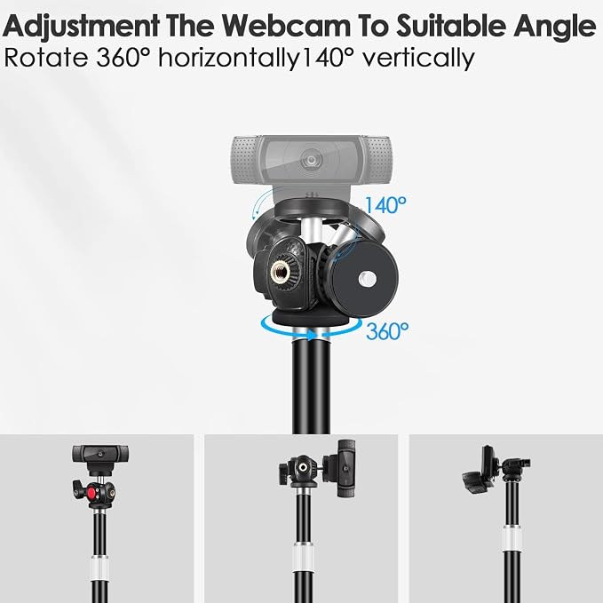 Nycetek Webcam Tripod Stand for Desk: Webcam Stand for Logitech Brio | C920 | - Image 7