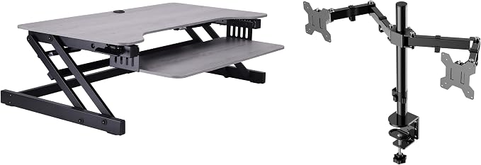 Rocelco 37.5" Height Adjustable Standing Desk Converter by Rocelco