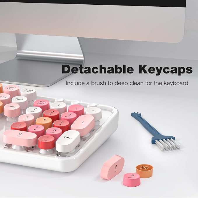 MOFII Wireless Keyboard and Mouse Combo, 2.4GHz Retro Full-Size Wireless - Image 5