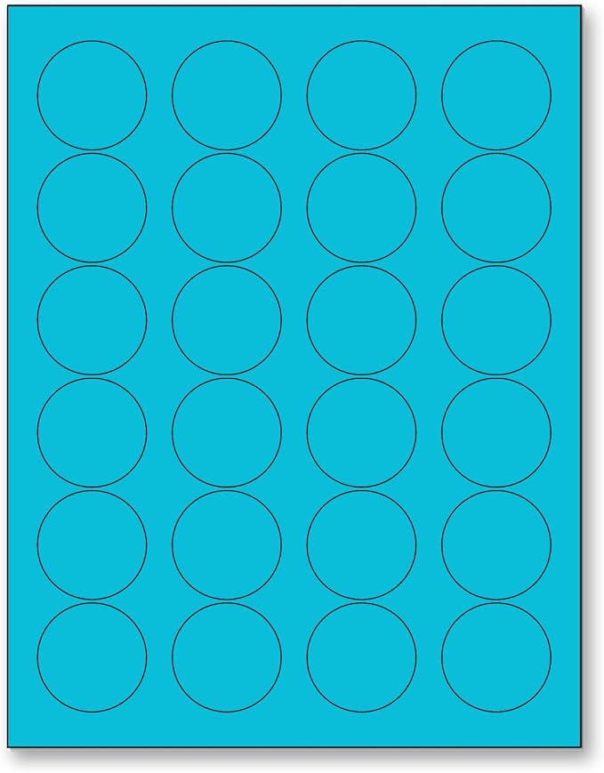 NextDayLabels - 8-1/2 x 11 Neon Color High Light Fluorescent Labels by NextDayLabels