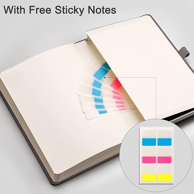 EMSHOI Graph Paper Notebook 256-Page A5 Grid Journal, PU Leather Hardcover - Image 5
