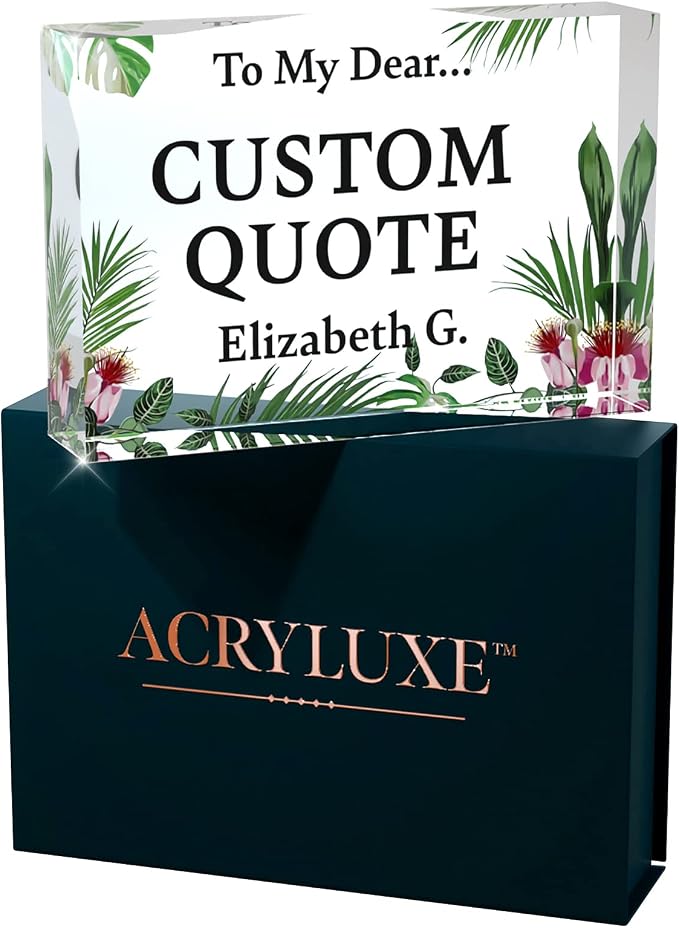 Personalized Gifts, Custom Quote Block Letter Board, Crystal-Clear Acrylic - Image 3