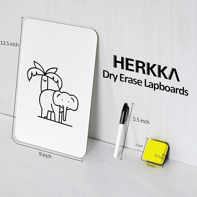 Dry Erase Lapboards, HERKKA 25 Pack Double Sided Dry Erase Lap Boards 9 x 12.5 - Image 2