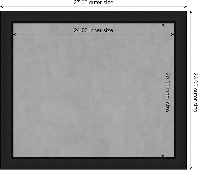 Amanti Art Black Framed Magnetic Board 23x27 Medium Vision Board - Image 4