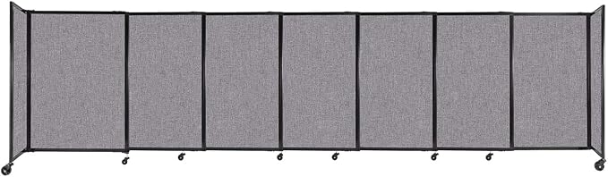 Versare Straightwall Sliding Portable Wall Partition | Freestanding Office by VERSARE