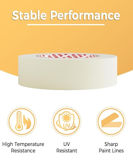 SWRT Masking Tape 1 Inch x 55 Yards – 4 Rolls, Strong Adhesive, Easy Tear - Image 3