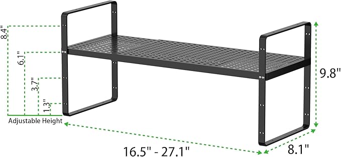 SOFRON Expandable Cabinet Storage Shelf Stackable Organizer Rack - Image 2