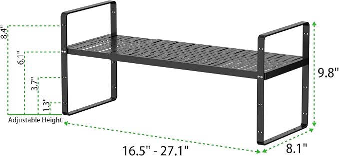 SOFRON Expandable Cabinet Organizer Shelf, Stackable Shelf Riser - Image 2
