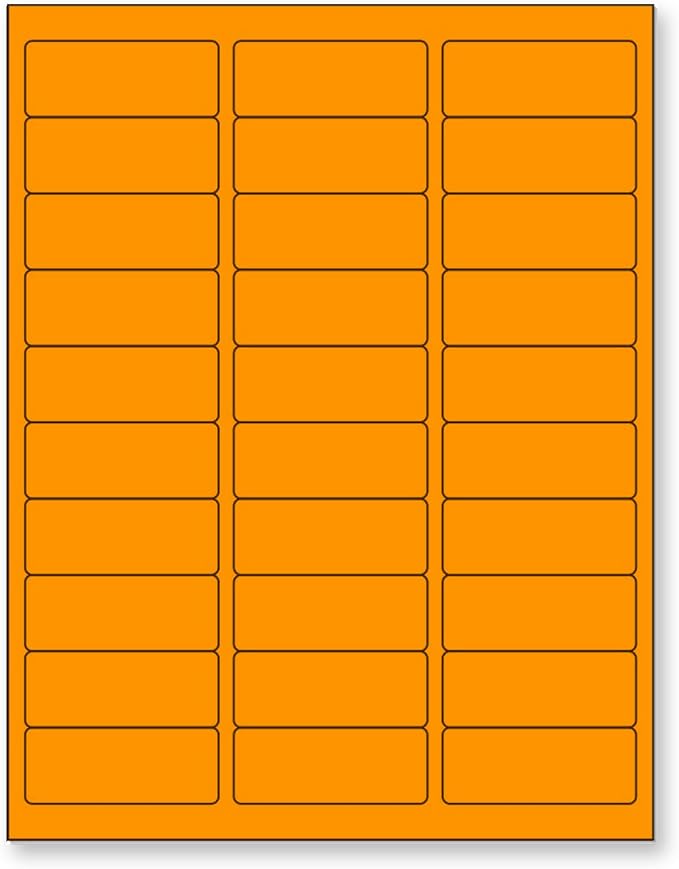 NextDayLabels - 8-1/2 x 11" Neon Color High Light Fluorescent Labels by NextDayLabels