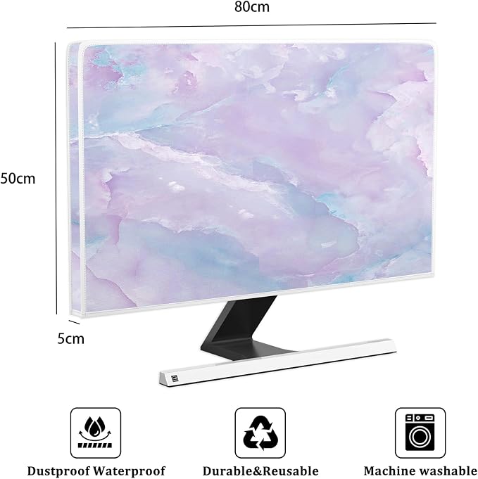 Baocicco Violet Marble Waterproof 32 Inch Anti-Static Dustproof LCD/LED/HD - Image 2