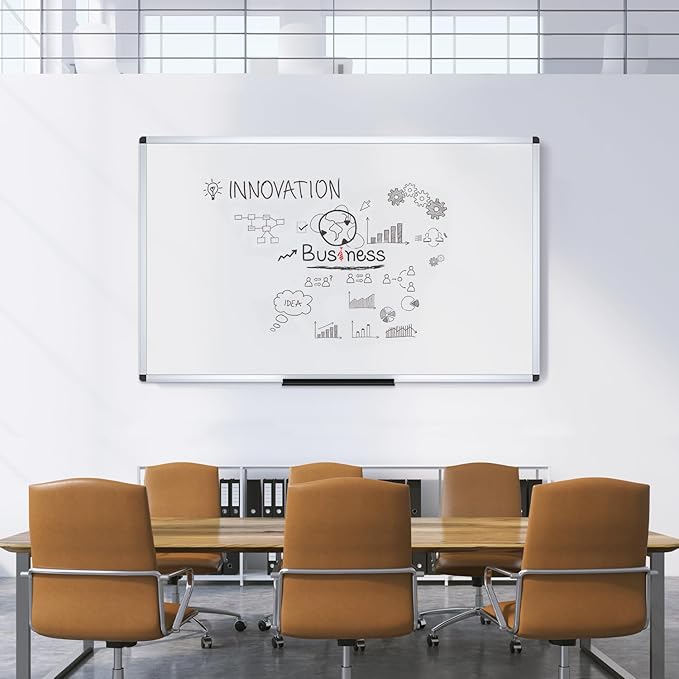VIZ-PRO Dry Erase Board/Whiteboard, 72 x 48 Inches, Wall Mounted Board - Image 5