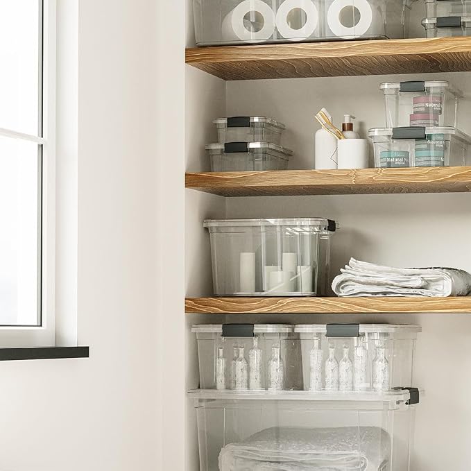 Superio Storage Bins with Lids- 2 Pack, 4.5 Qt Clear Boxes - Image 9