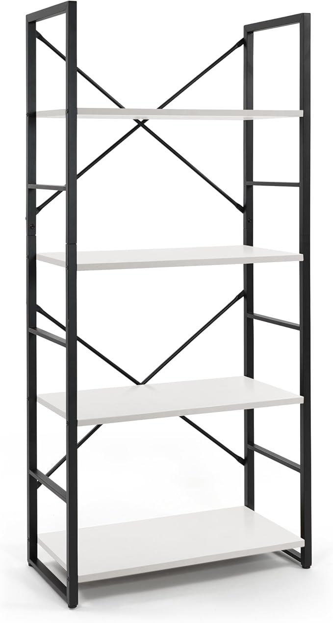 CAPHAUS 4 Tier Bookshelf, 24 Inch Width Free Standing Shelf, Bookcase Shelf - Image 8