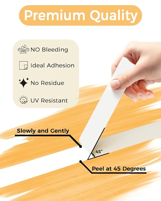 SWRT Masking Tape 1 Inch x 55 Yards – 4 Rolls, Strong Adhesive, Easy Tear - Image 7