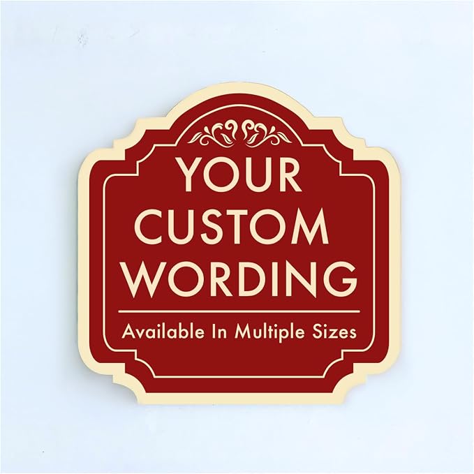 Custom Personalized Red Brick Style 12x12inch Outdoor Aluminum Driveway Signs by SpeedyOrders