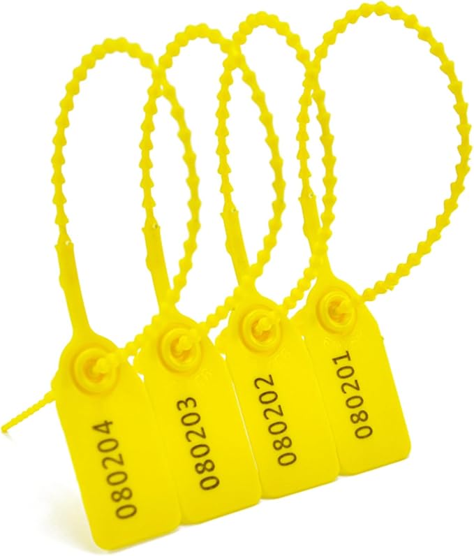 100Pcs Plastic Tamper Shipping Seals Pull-Tite Security Seal Signage Numbered by Rasunkae