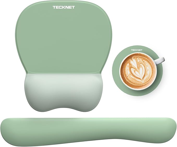 TECKNET Gel Mouse Pad with Wrist Rest, 3 in 1 Keyboard Wrist Rest by Tecknet