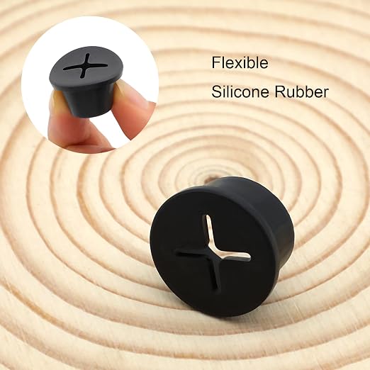 Desk Grommet, 3/4 Inch Flexible Rubber Grommets, Silicone Cable Cord Grommet - Image 3
