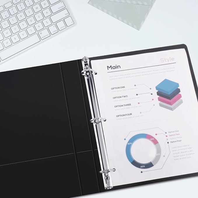 3 Ring Binder 1 Inch, ViVin Sturdy 1"-Slant D Ring Binder - Image 7