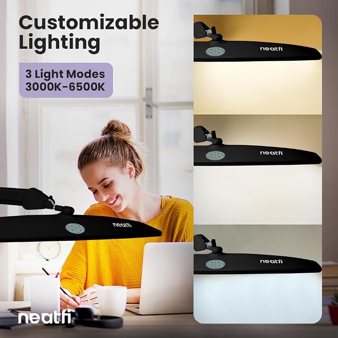 Neatfi Elite HD XL Task Lamp, 3 Adjustable Light Modes, 22 Inches Wide - Image 4