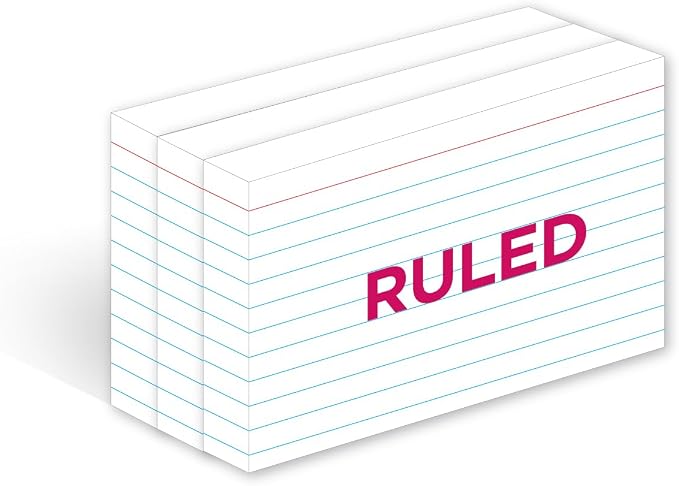 KAISA Lined Index Card 3"x5" Index Cards Flashcards, Blank on Back Index Cards - Image 6