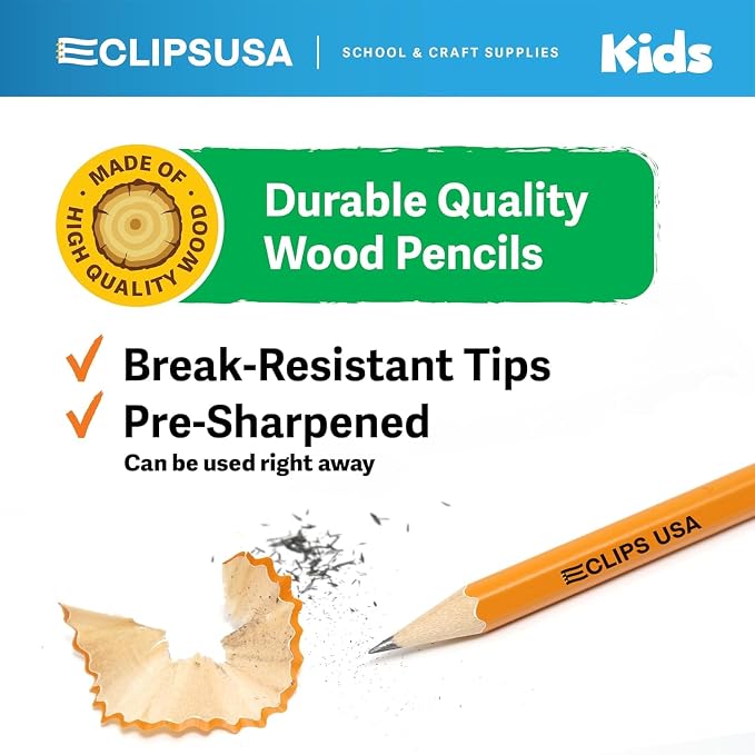 E-CLIPS USA Pre-Sharpened Pencils Bulk Pencil #2 School Supplies Bulk Number 2 - Image 3