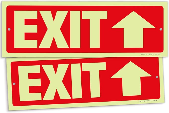 iSYFIX Exit Signs with Directional Up Arrow by iSYFIXPREMIUMSIGNS