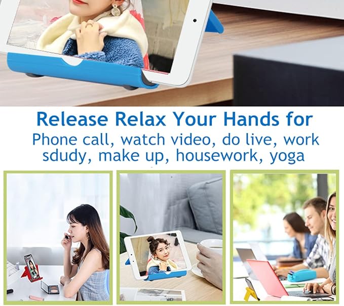 JUSDIQIR Cell Phone Stand for Desk Foldable Cell Phone Holder Desk Tablet - Image 5