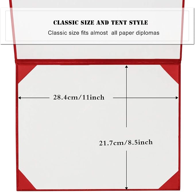 Diploma Cover 8.5” x11” Diploma Holder of Graduation Leatherette Padded - Image 6