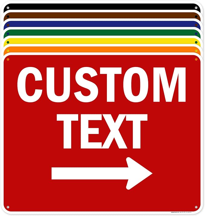 Custom Arrow, Custom Directional Sign, Right Arrow, 24x30 Inches, 55 mil thick by MySignCenter