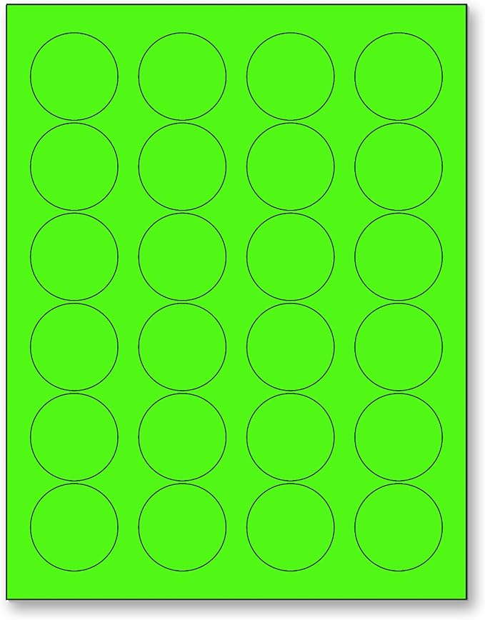 NextDayLabels - 8-1/2 x 11 Neon Color High Light Fluorescent Labels by NextDayLabels