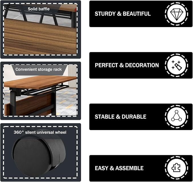 Modular Conference Room Tables for 8–10 People, Folding Conference Table on - Image 8