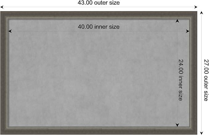 Amanti Art Silver Framed Magnetic Board 27x43 Large Vision Board - Image 4