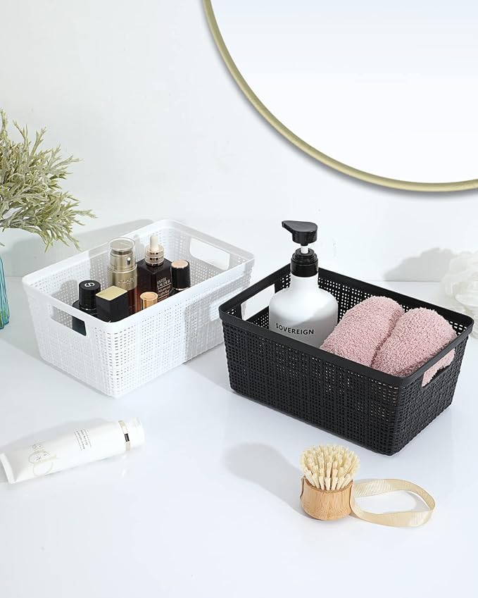 Set of 6 Baskets For Organizing, Plastic Storage Bins and Small Basket for - Image 6