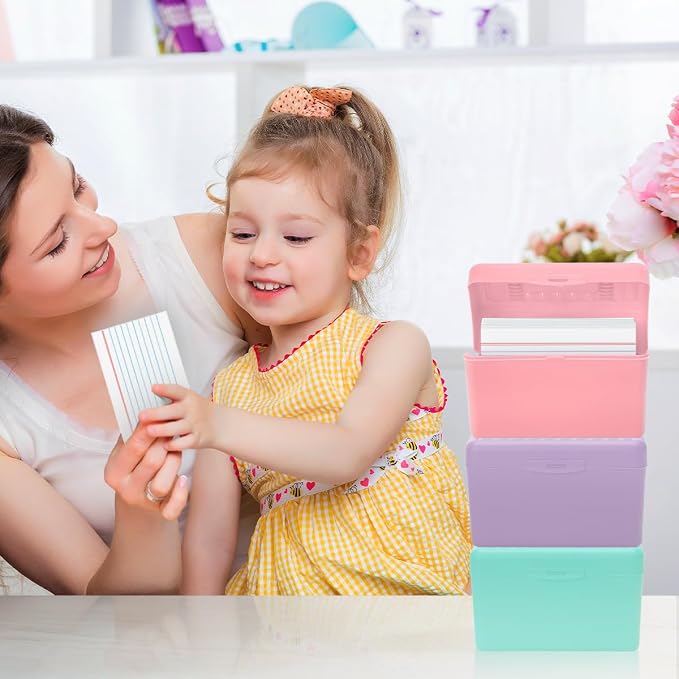 H4D Index Card Holder 3x5, Index Card Box Organizer Case, 3x5 Flash Note Card - Image 7