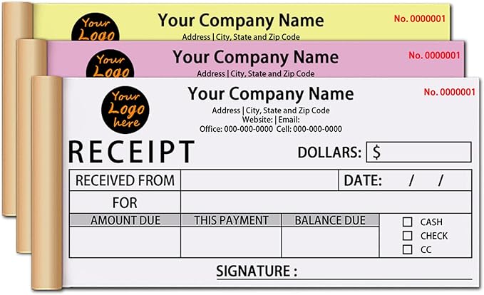 Custom Invoice Book in 3-Part /2-Part Receipt Book - Image 8