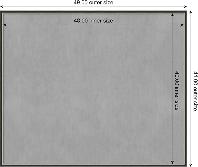 Amanti Art Black Framed Magnetic Board 41x49 Oversize Vision Board - Image 4